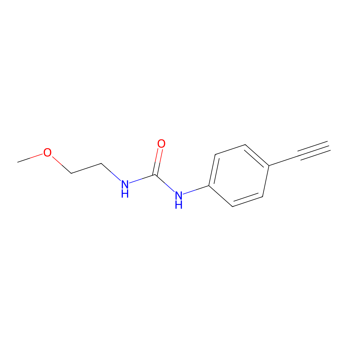 1-(4-Ethynylphenyl)-3-(2-methoxyethyl)urea molecular structure, CAS 1816945-52-4