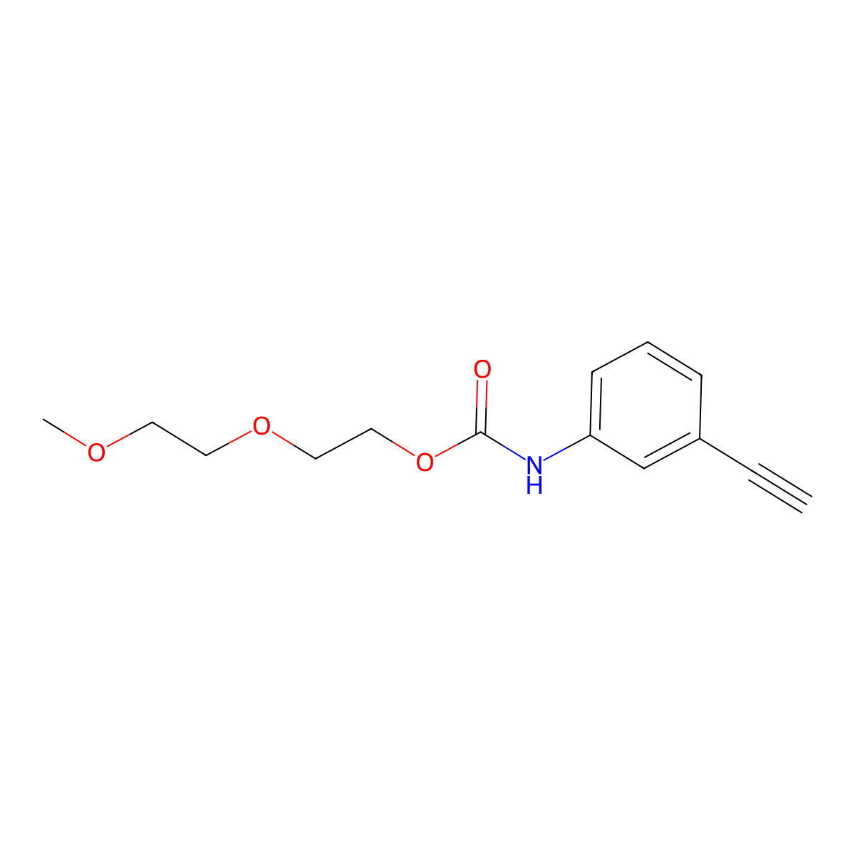 2-(2-Methoxyethoxy)ethyl (3-ethynylphenyl)carbamate molecular structure, CAS 1816945-64-8