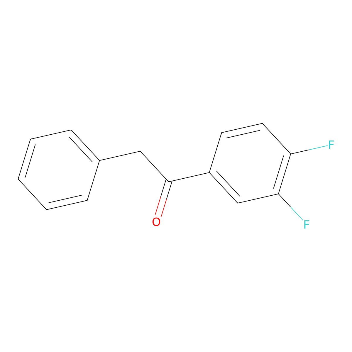 1-(3,4-Difluorophenyl)-2-phenylethanone molecular structure, CAS 181697-30-3