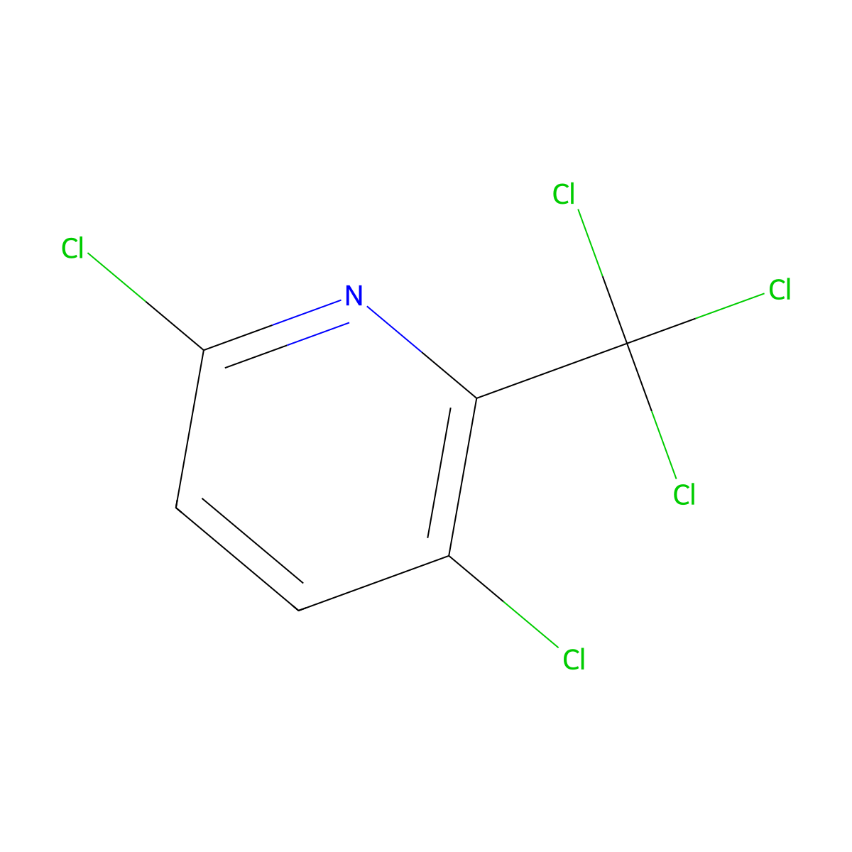 3,6-Dichloro-2-(trichloromethyl)pyridine molecular structure, CAS 1817-13-6