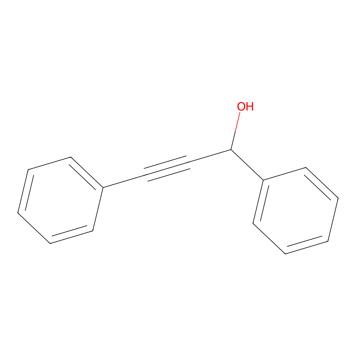 1,3-Diphenyl-2-propyn-1-ol molecular structure, CAS 1817-49-8