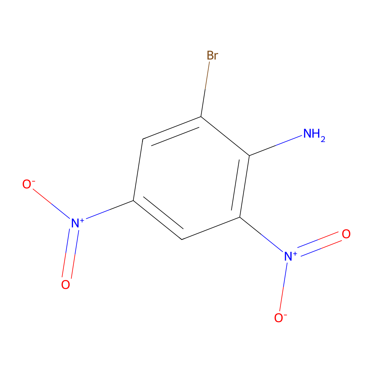 2-Bromo-4,6-dinitroaniline molecular structure, CAS 1817-73-8