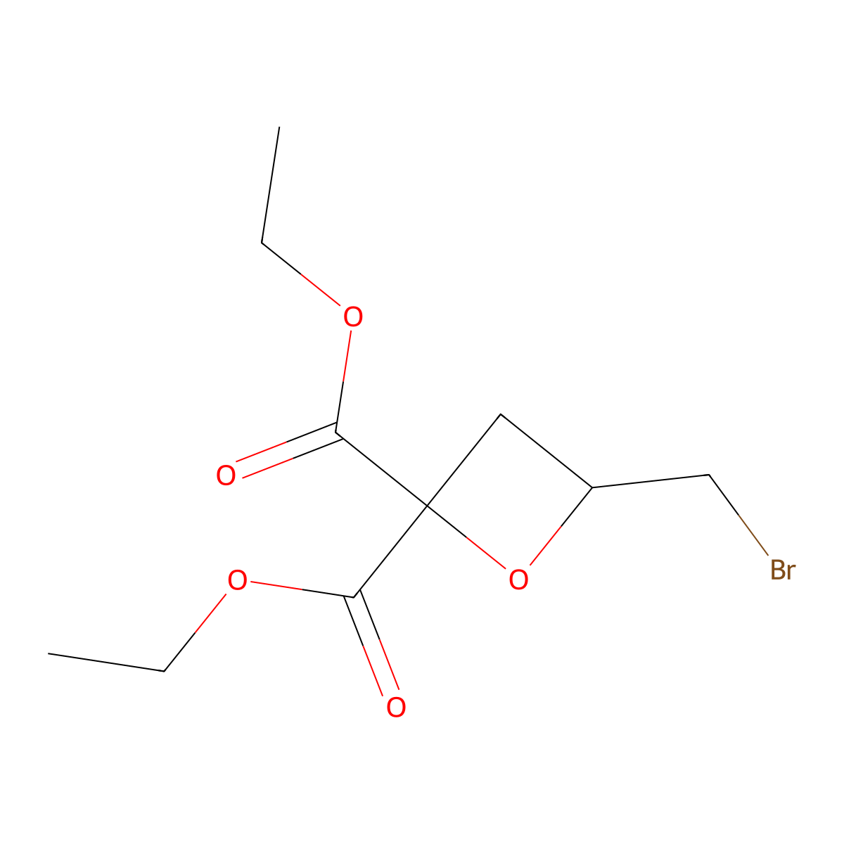 2,2-Diethyl 4-(bromomethyl)oxetane-2,2-dicarboxylate molecular structure, CAS 1817001-01-6