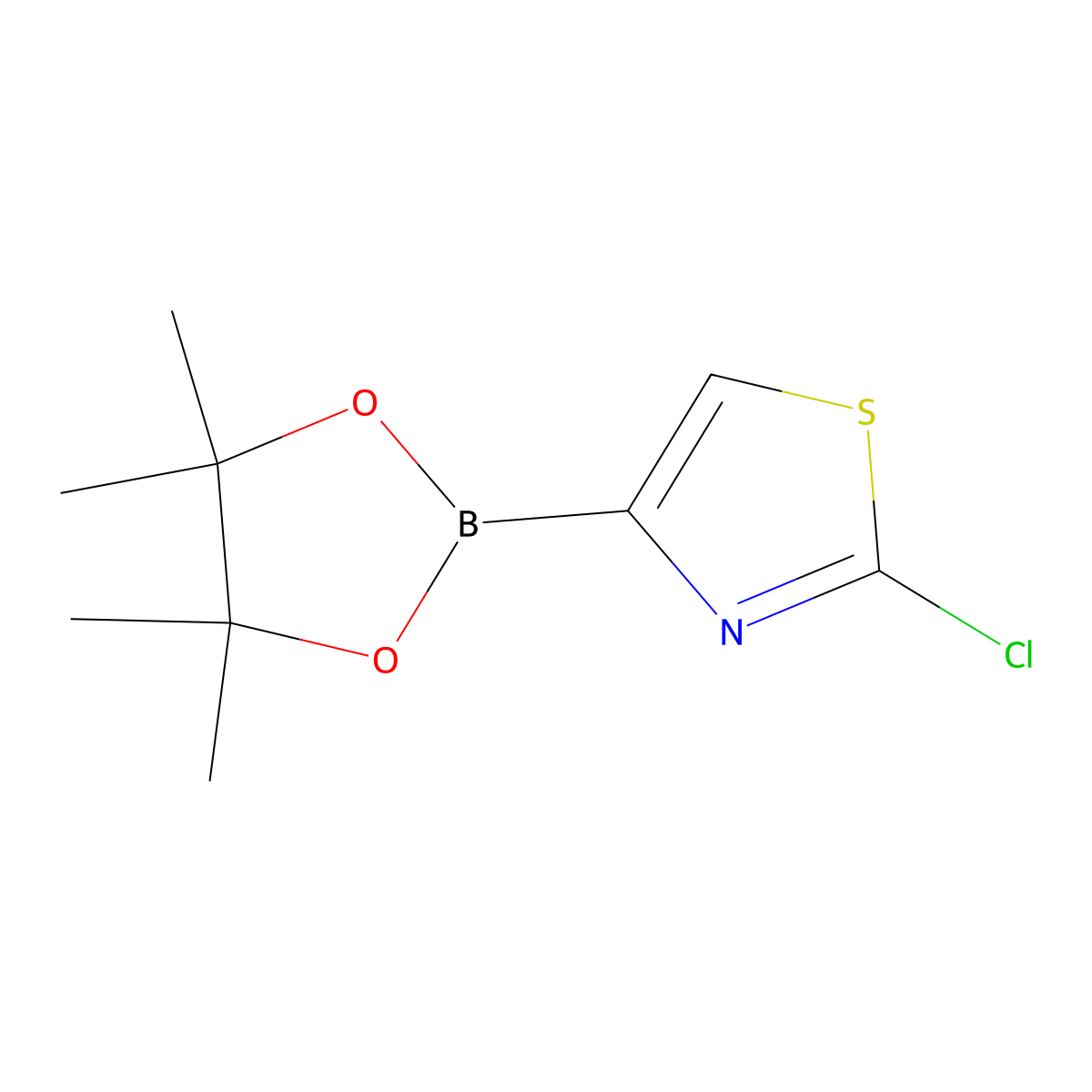 2-Chlorothiazole-4-boronic acid pinacol ester molecular structure, CAS 1817022-62-0