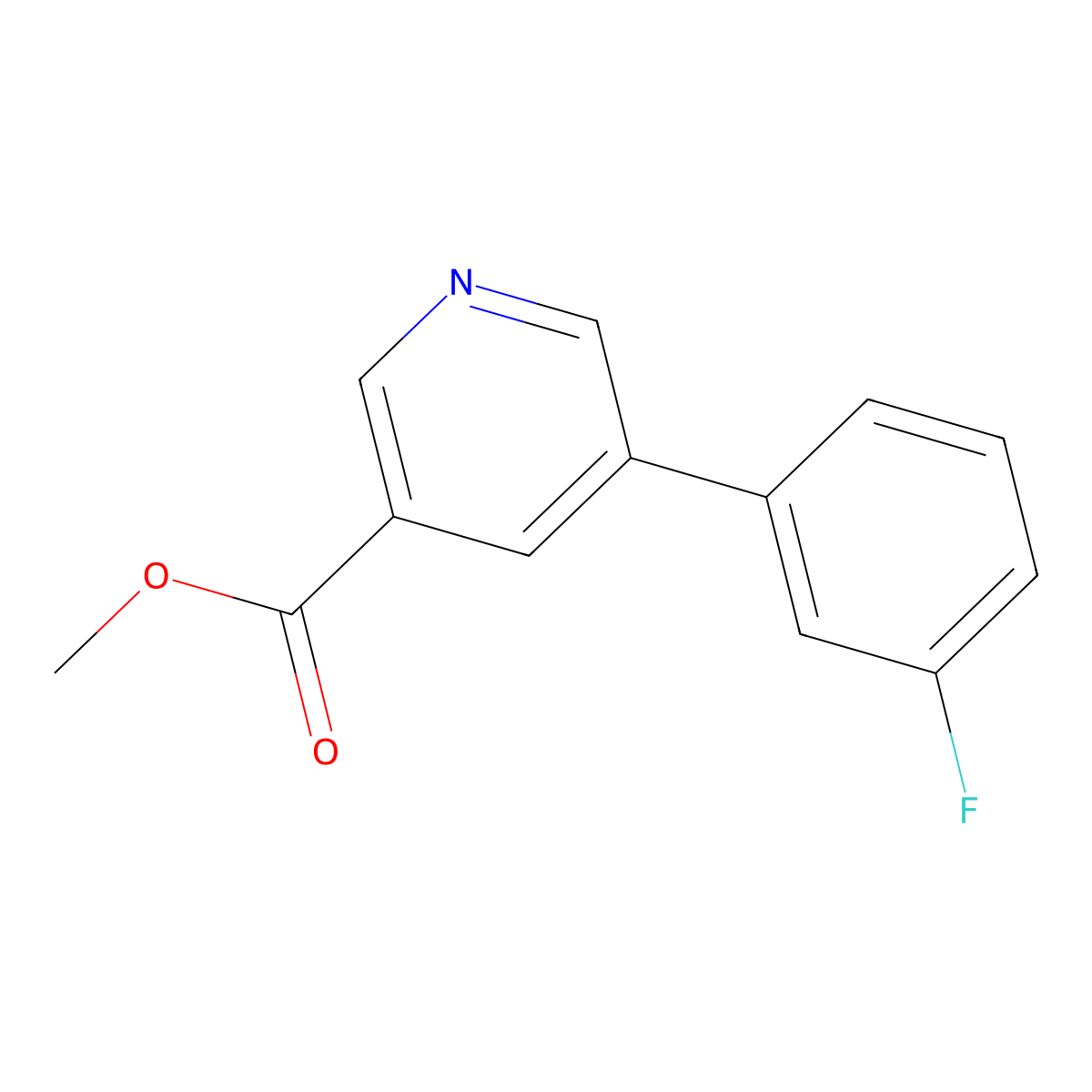 Methyl 5-(3-fluorophenyl)nicotinate molecular structure, CAS 181705-87-3