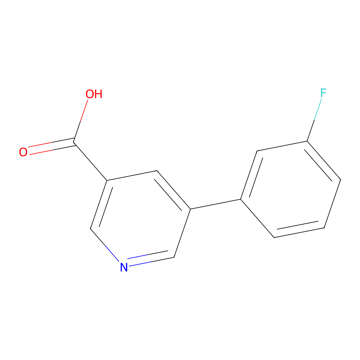 5-(3-Fluorophenyl)nicotinic acid molecular structure, CAS 181705-88-4