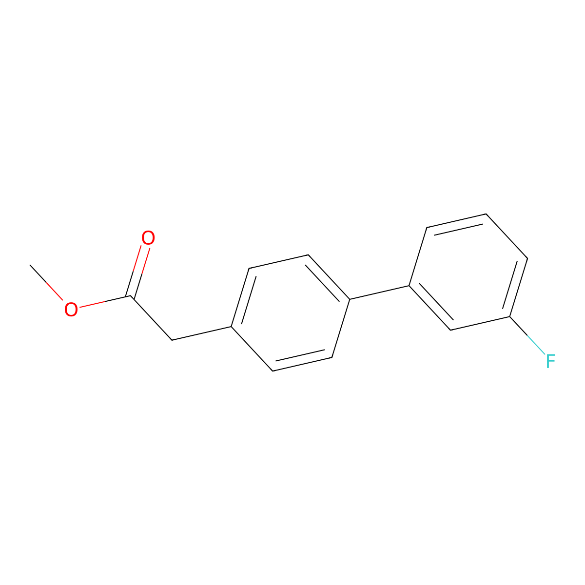 Methyl 2-[4-(3-fluorophenyl)phenyl]acetate molecular structure, CAS 181705-89-5
