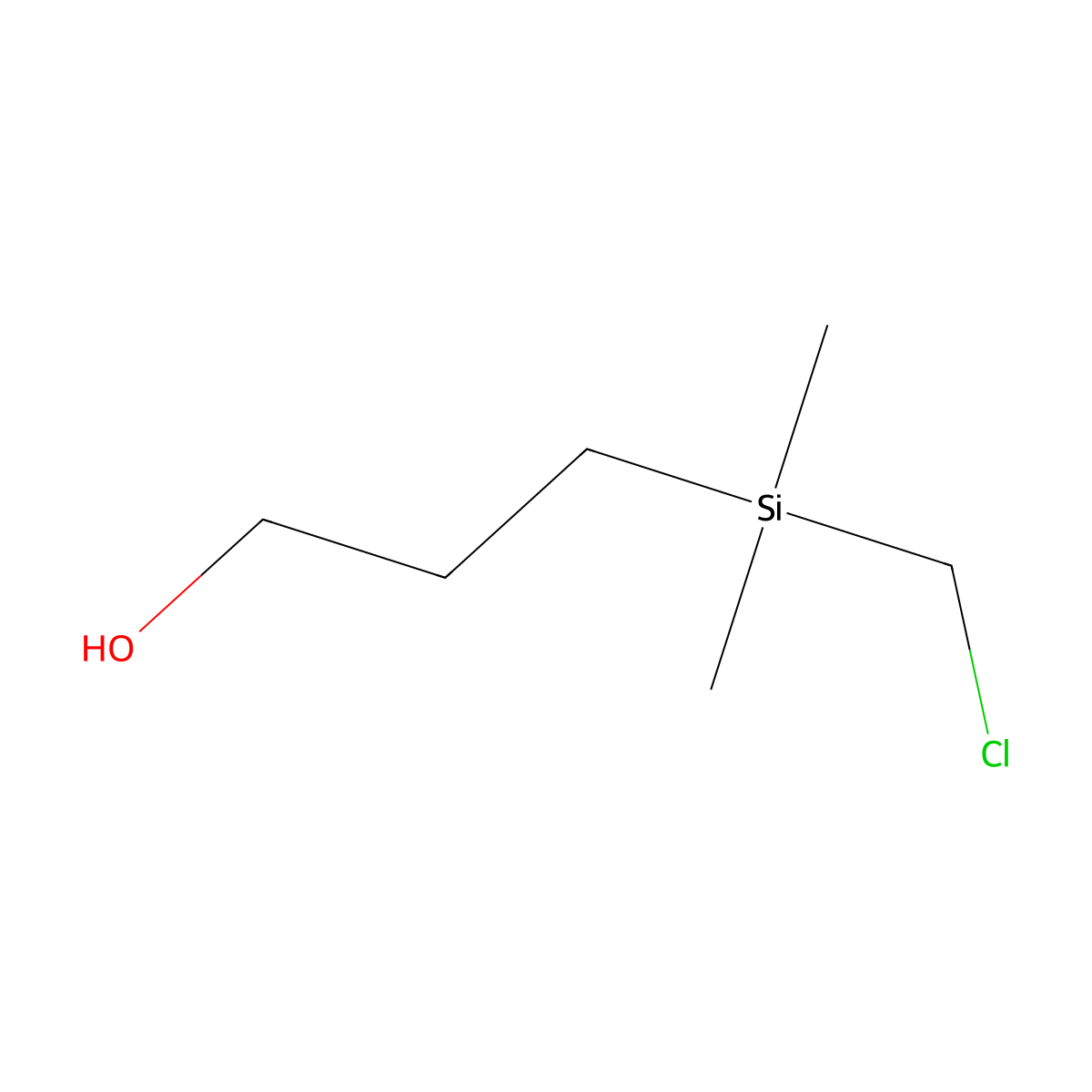 3-[(Chloromethyl)dimethylsilyl]propan-1-ol molecular structure, CAS 18171-24-9