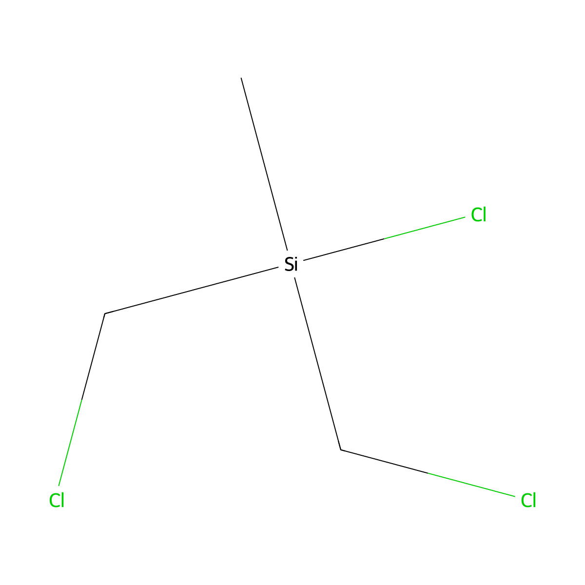 Silane, chlorobis[chloromethyl]methyl- molecular structure, CAS 18171-56-7