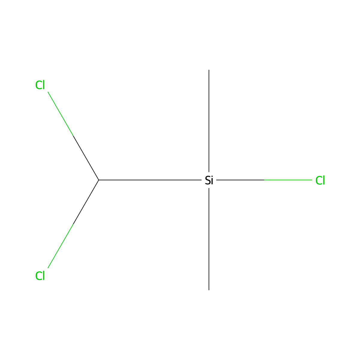 Silane, chloro(dichloromethyl)dimethyl- molecular structure, CAS 18171-59-0