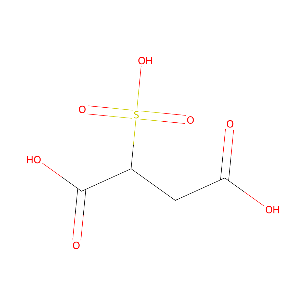 Sulfosuccinic acid monosodium salt molecular structure, CAS 181719-29-9