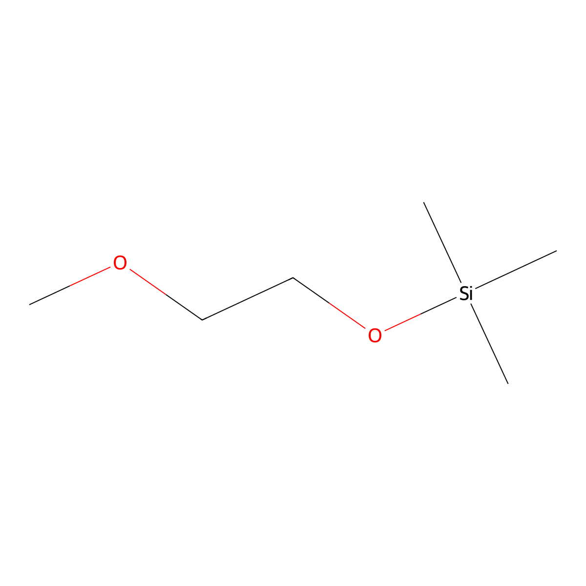Silane, (2-methoxyethoxy)trimethyl- molecular structure, CAS 18173-74-5