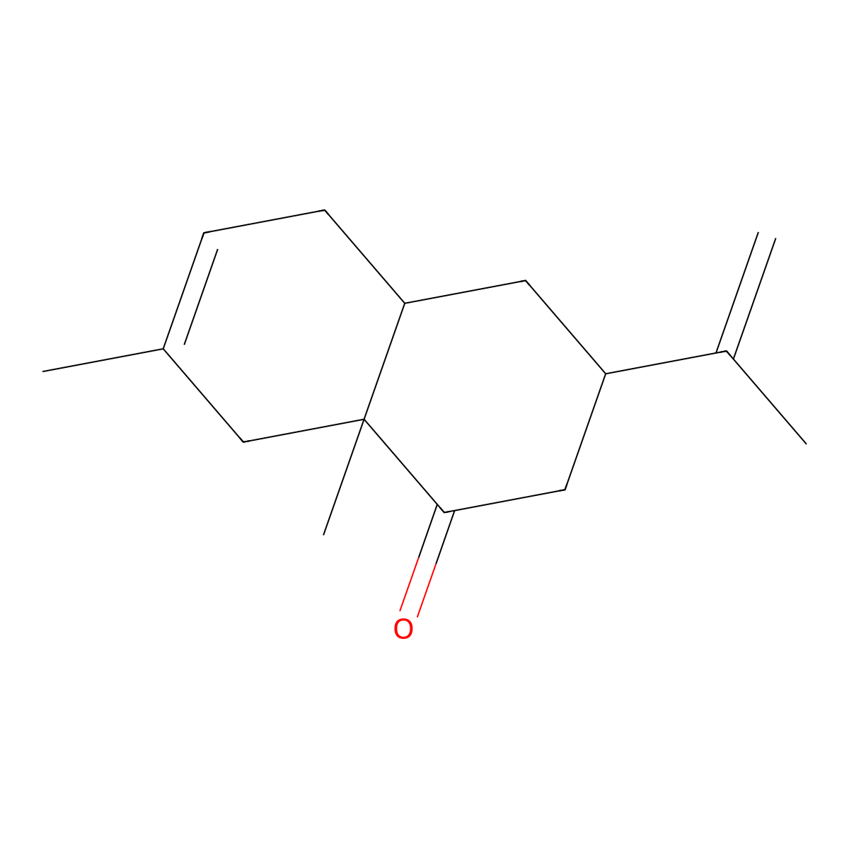3,4,4a,5,8,8a-Hexahydro-7,8a-dimethyl-3-(1-methylvinyl)naphthalen-1(2H)-one molecular structure, CAS 18174-13-5