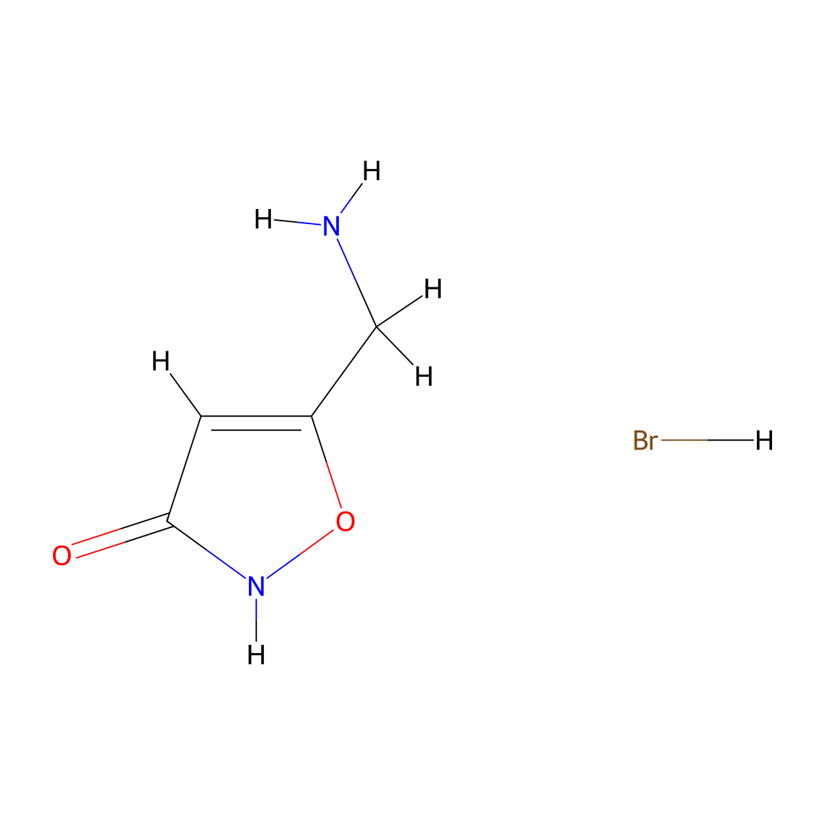 Muscimol Hydrobromide molecular structure, CAS 18174-72-6