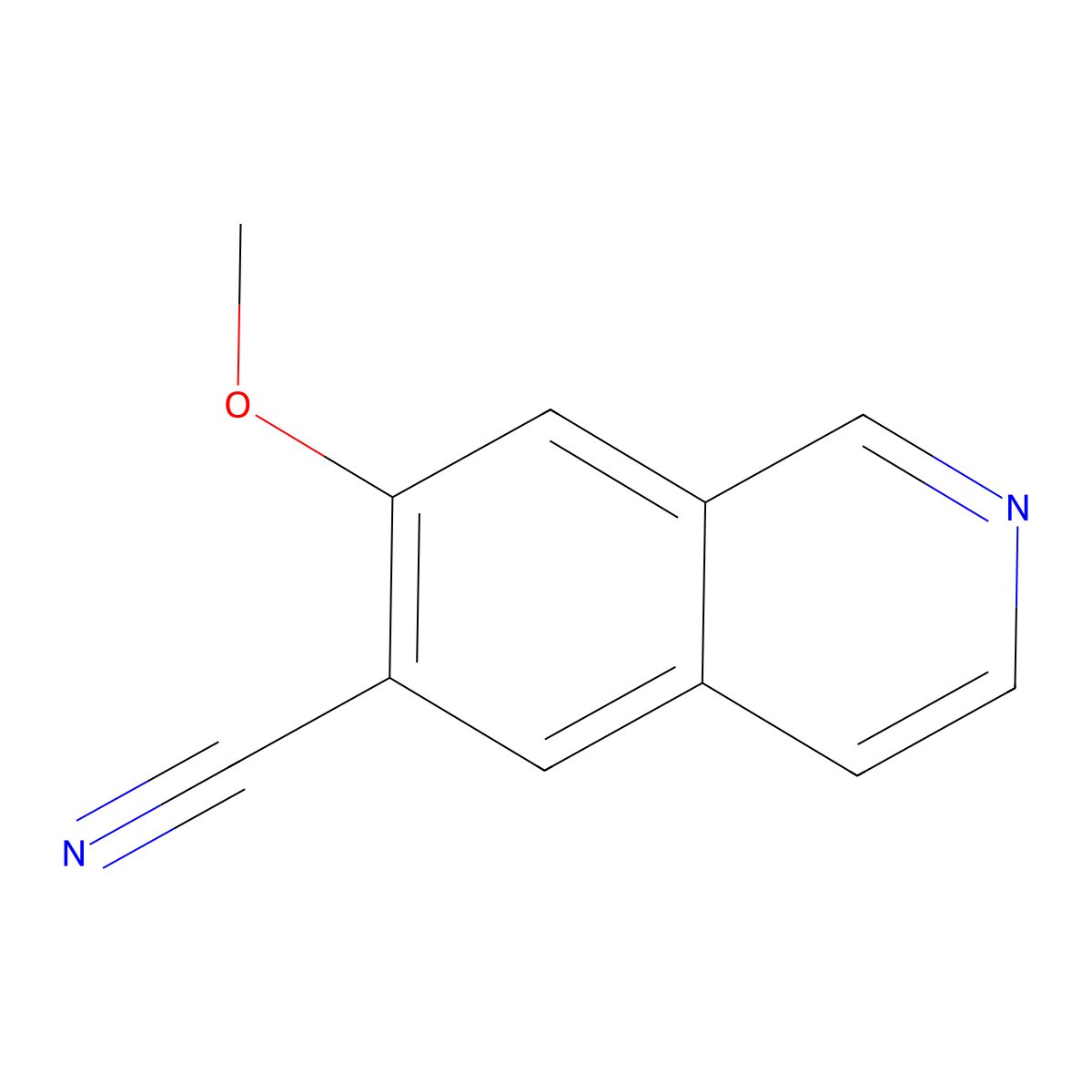 7-Methoxyisoquinoline-6-carbonitrile molecular structure, CAS 1817630-36-6