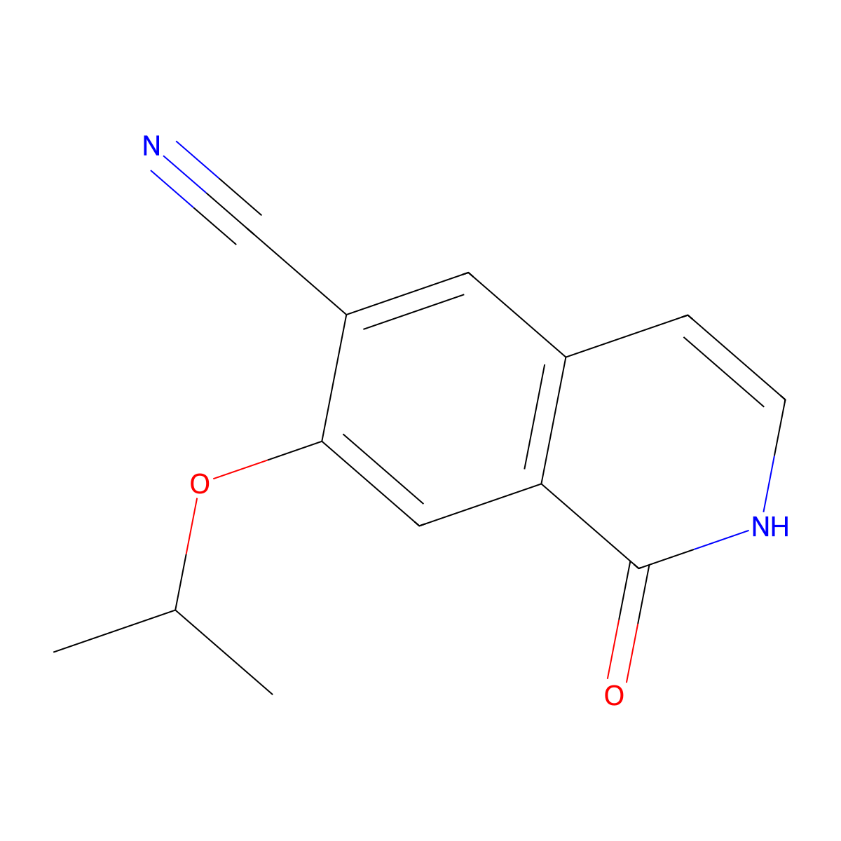 1-Hydroxy-7-isopropoxyisoquinoline-6-carbonitrile molecular structure, CAS 1817630-41-3