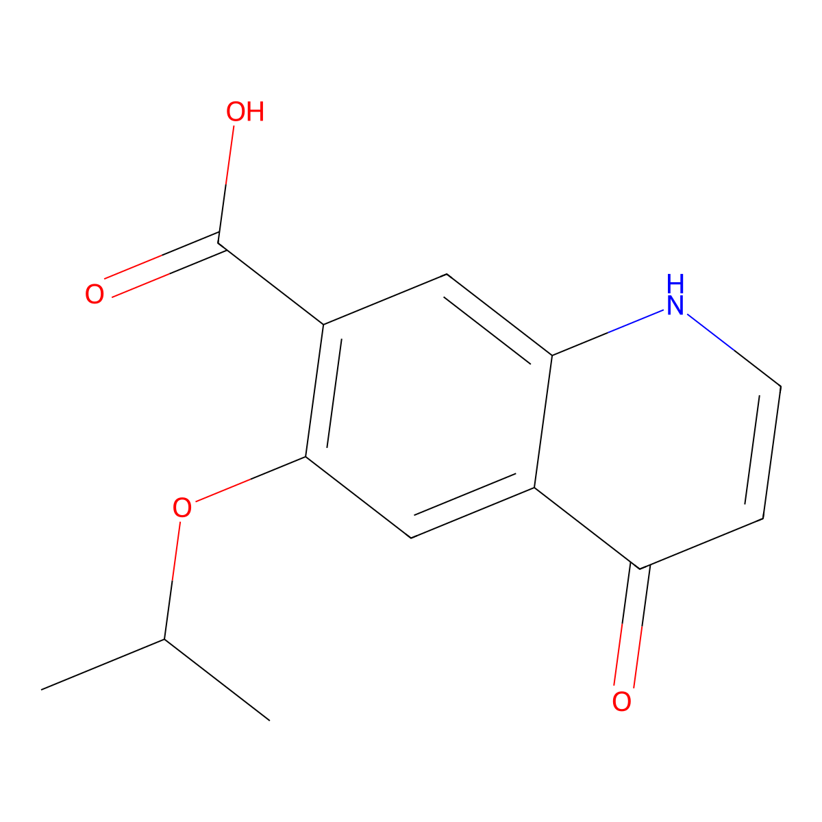 6-Isopropoxy-4-oxo-1,4-dihydroquinoline-7-carboxylic acid molecular structure, CAS 1817630-51-5