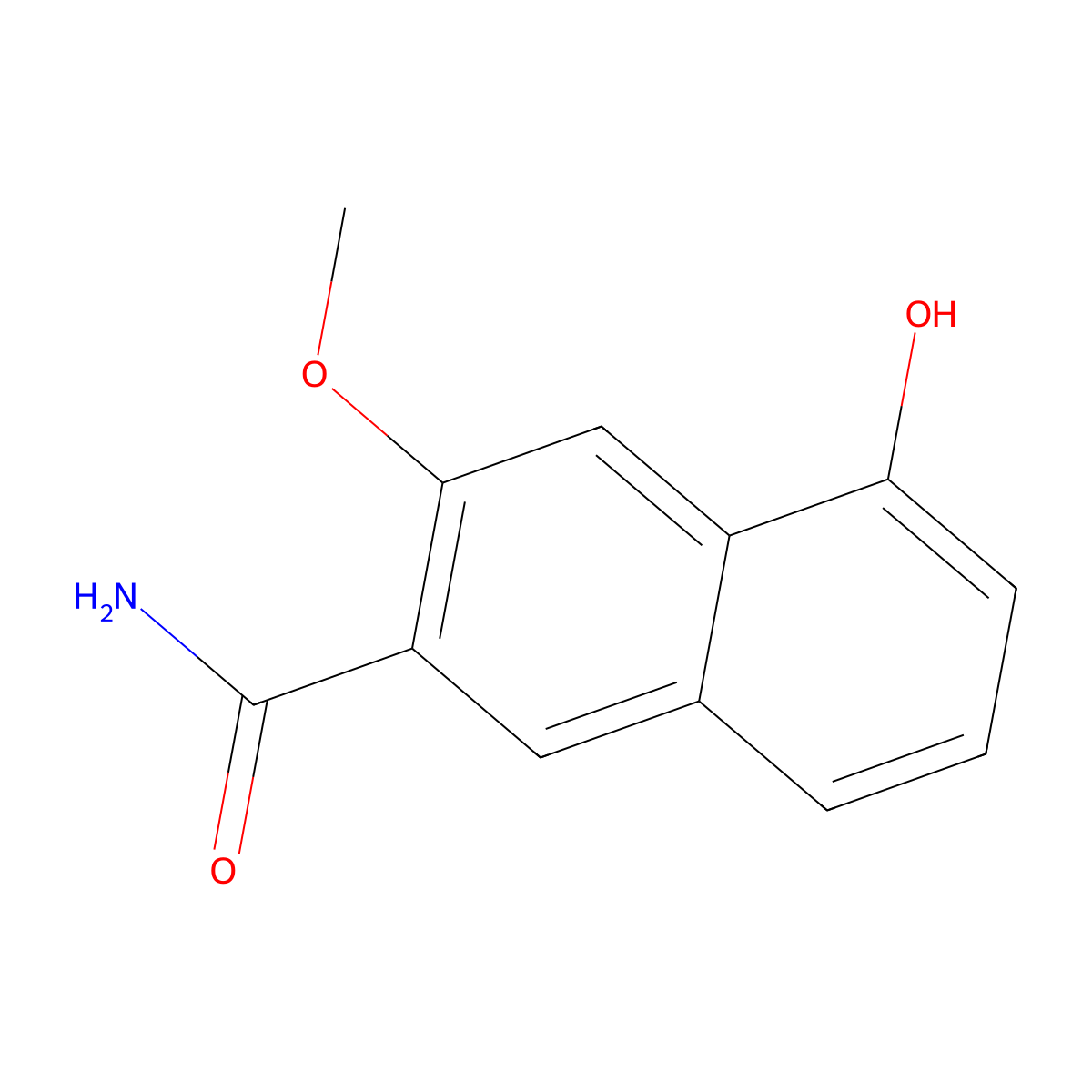 5-Hydroxy-3-methoxy-2-naphthamide molecular structure, CAS 1817630-55-9