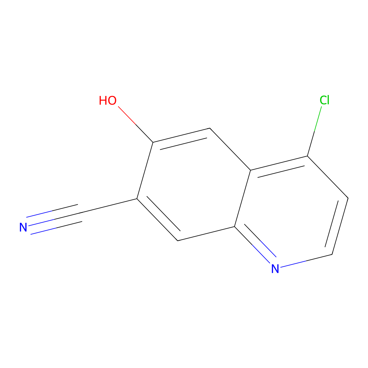 4-Chloro-6-hydroxyquinoline-7-carbonitrile molecular structure, CAS 1817630-67-3