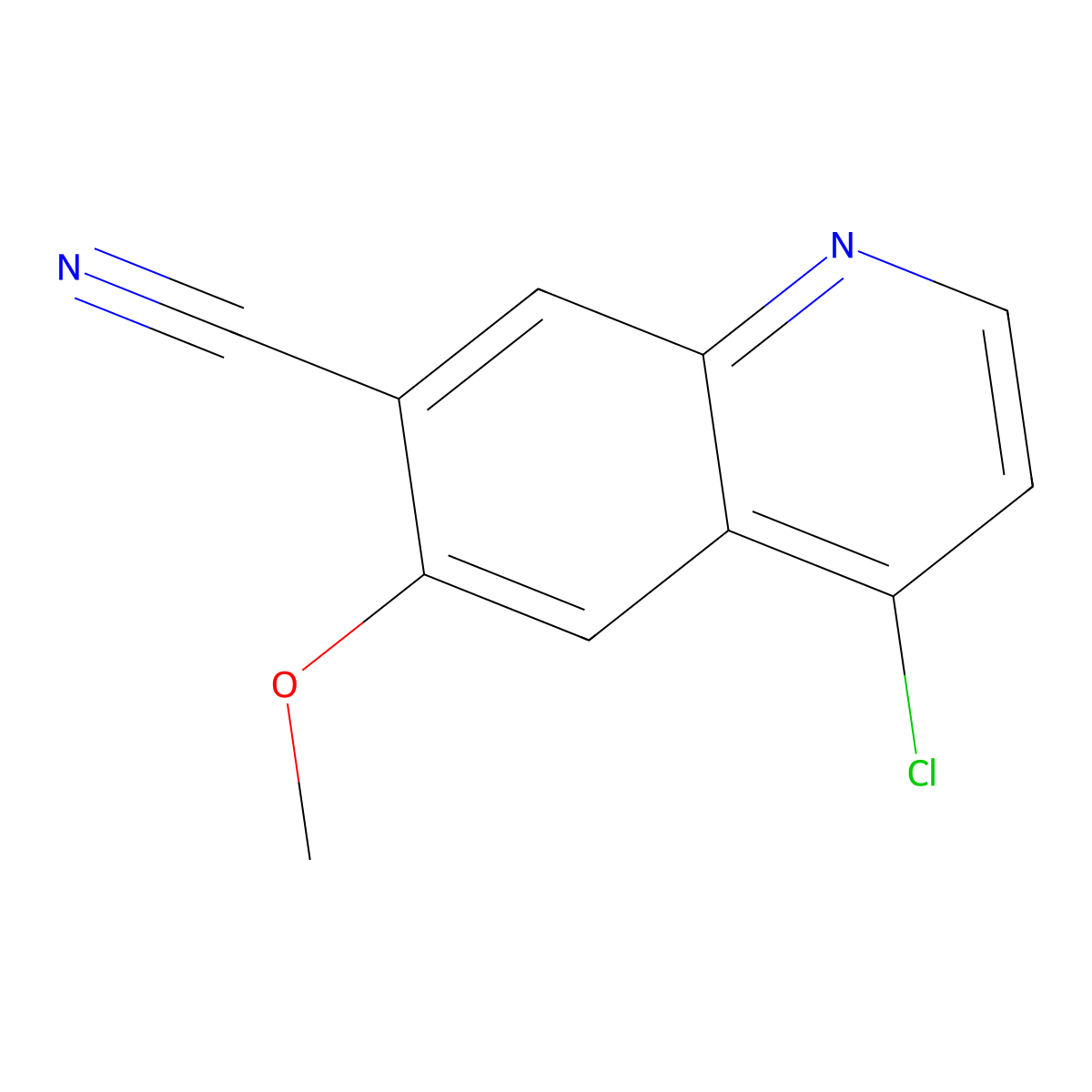 4-Chloro-6-methoxyquinoline-7-carbonitrile molecular structure, CAS 1817630-68-4