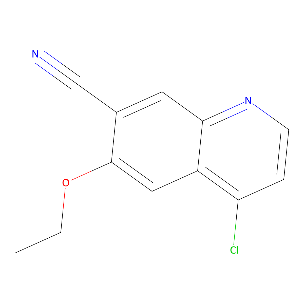 4-Chloro-6-ethoxyquinoline-7-carbonitrile molecular structure, CAS 1817630-69-5