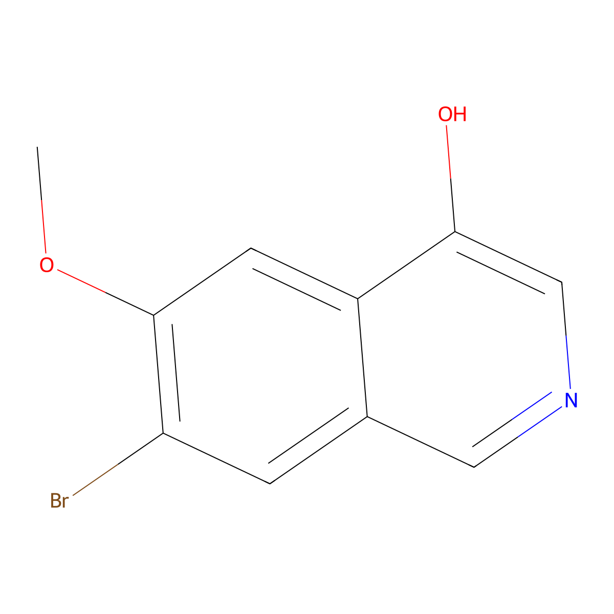 7-Bromo-6-methoxyisoquinolin-4-ol molecular structure, CAS 1817630-82-2