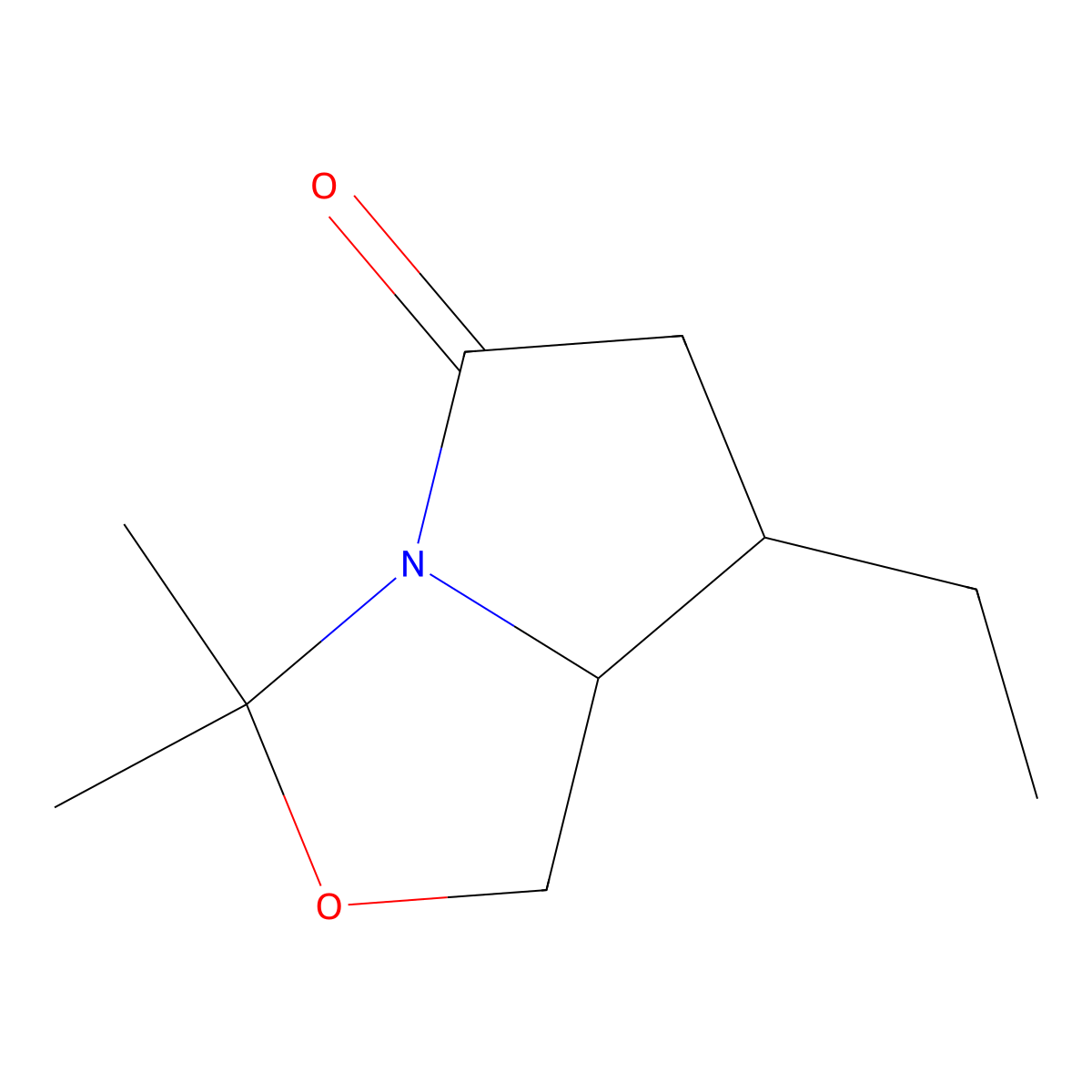 (7R,7aS)-7-Ethyl-3,3-dimethyl-hexahydropyrrolo[1,2-c][1,3]oxazol-5-one molecular structure, CAS 1817631-47-2