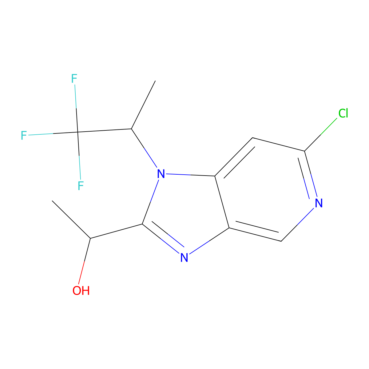 (R)-1-(6-Chloro-1-((S)-1,1,1-trifluoropropan-2-yl)-1H-imidazo[4,5-c]pyridin-2-yl)ethanol molecular structure, CAS 1817658-63-1
