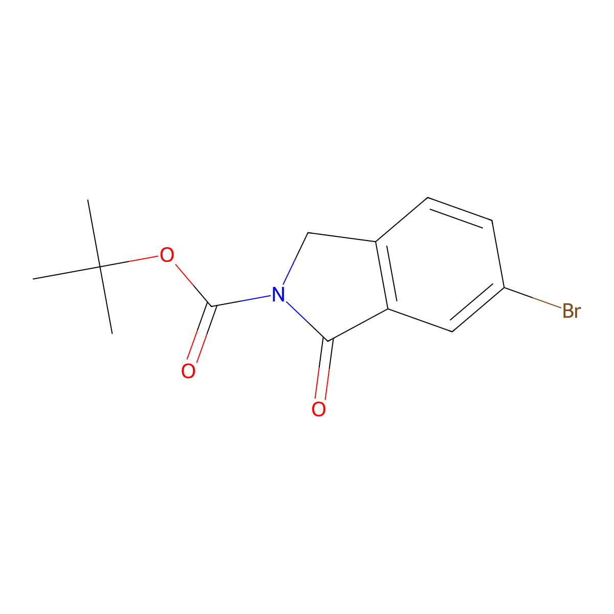 Tert-butyl 6-bromo-1-oxo-3H-isoindole-2-carboxylate molecular structure, CAS 1817672-31-3