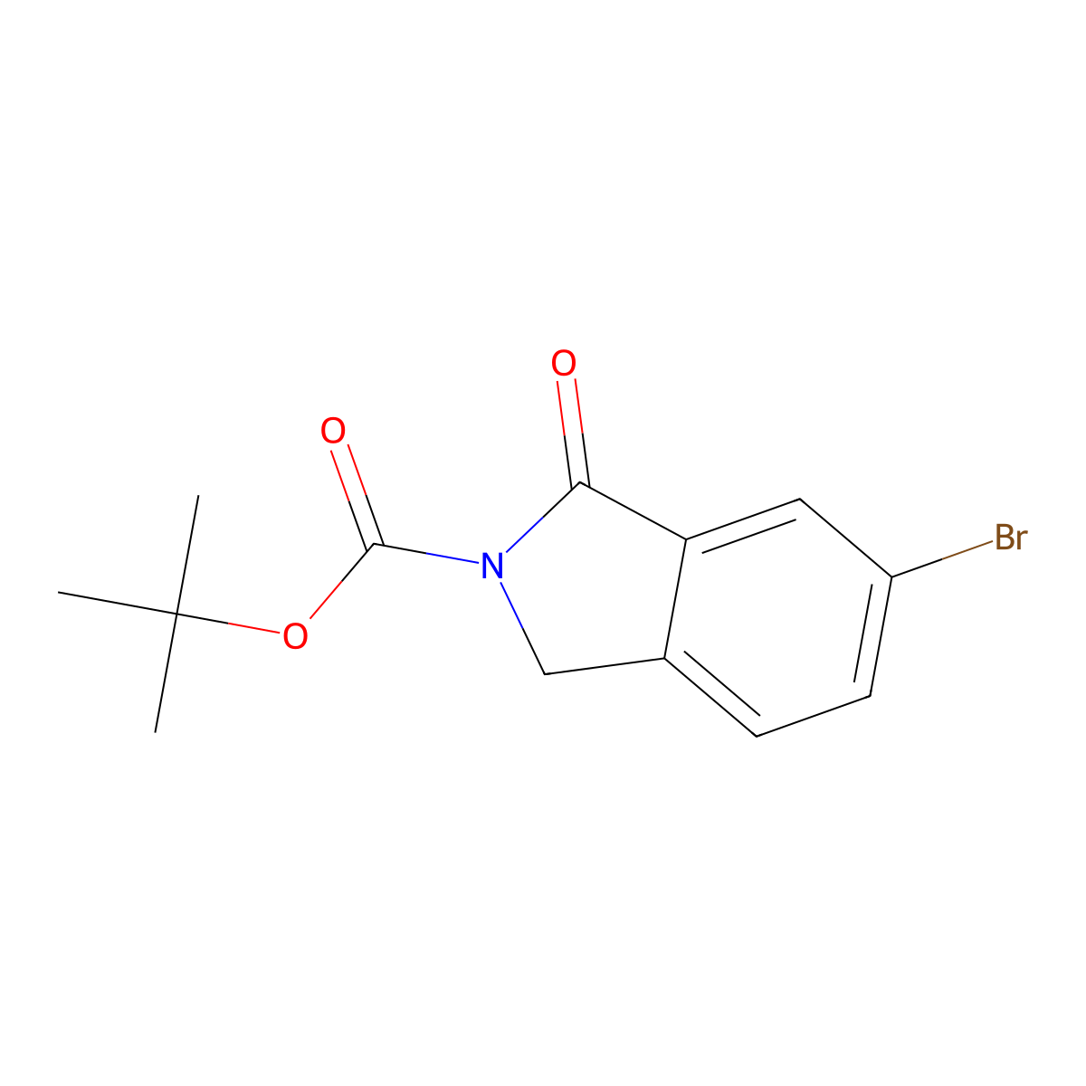 Tert-butyl 6-bromo-1-oxo-3H-isoindole-2-carboxylate molecular structure, CAS 1817672-31-3
