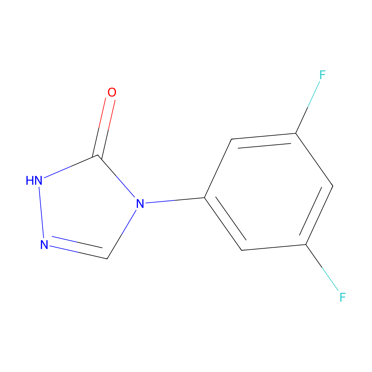 4-(3,5-Difluorophenyl)-1H-1,2,4-triazol-5(4H)-one molecular structure, CAS 1817687-97-0