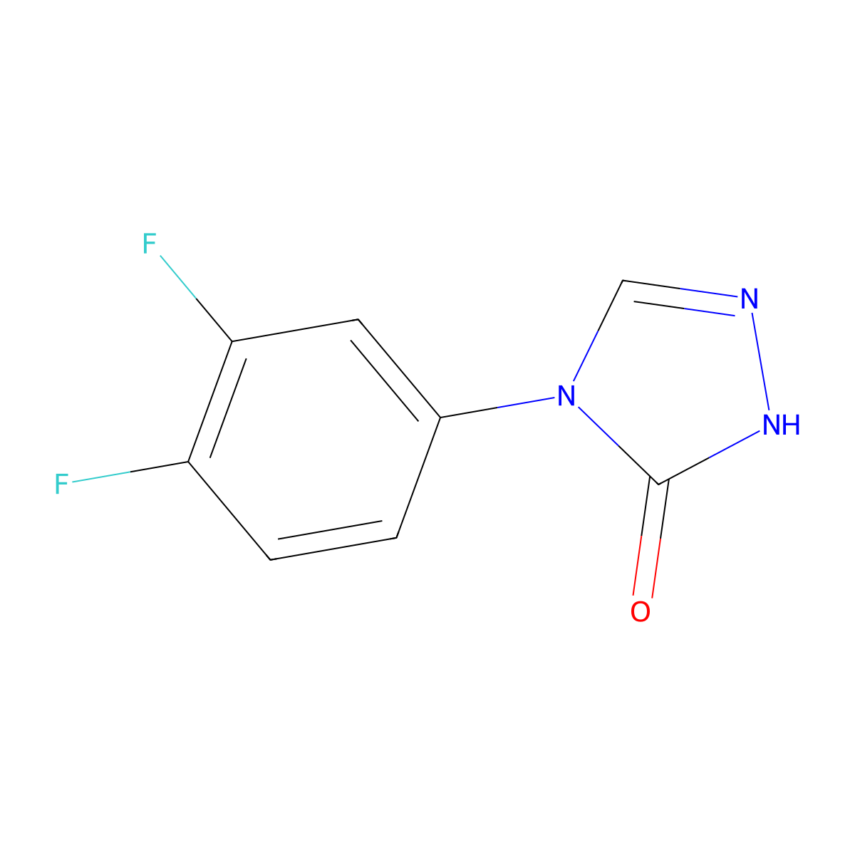 4-(3,4-Difluorophenyl)-1H-1,2,4-triazol-5(4H)-one molecular structure, CAS 1817687-98-1