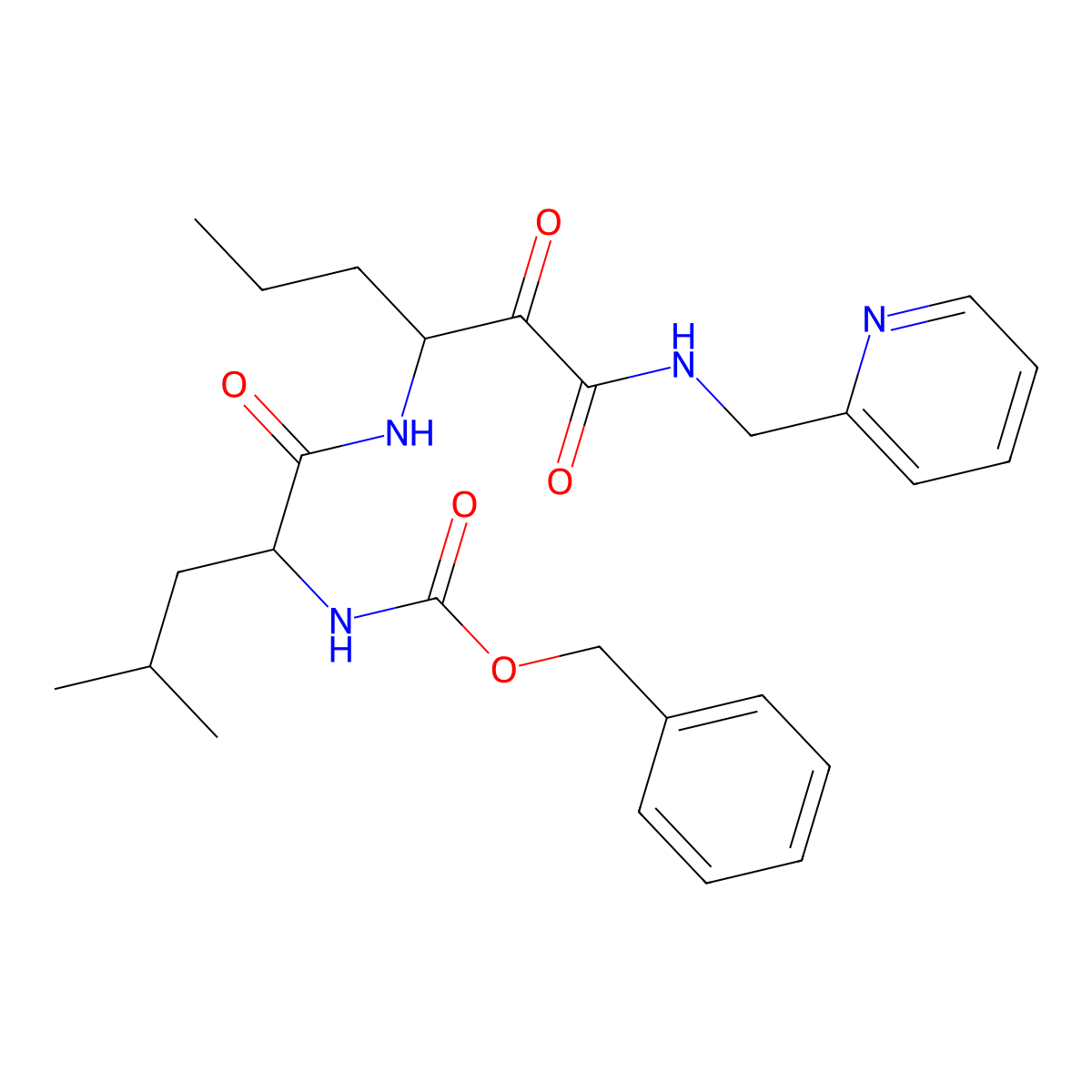Calpain Inhibitor XII molecular structure, CAS 181769-57-3