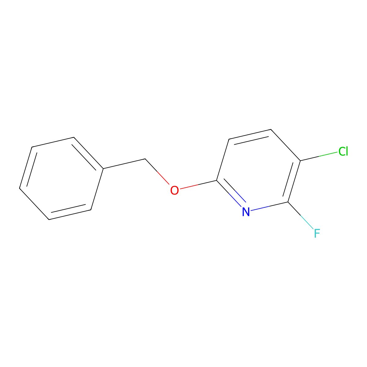 6-(Benzyloxy)-3-chloro-2-fluoropyridine molecular structure, CAS 1817717-64-8