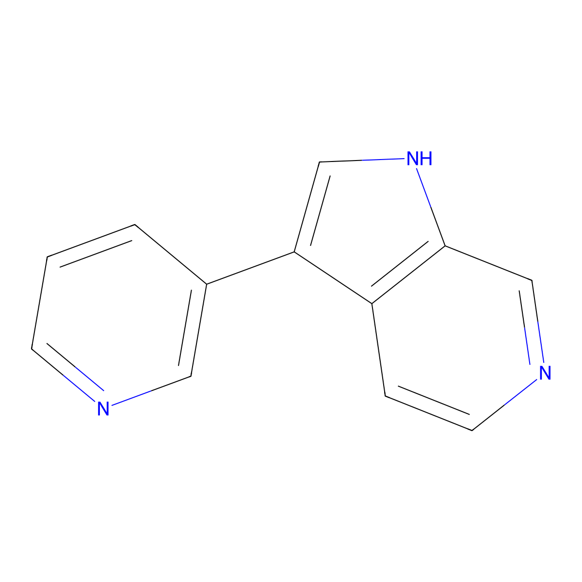 3-{1H-pyrrolo[2,3-c]pyridin-3-yl}pyridine molecular structure, CAS 1817719-35-9