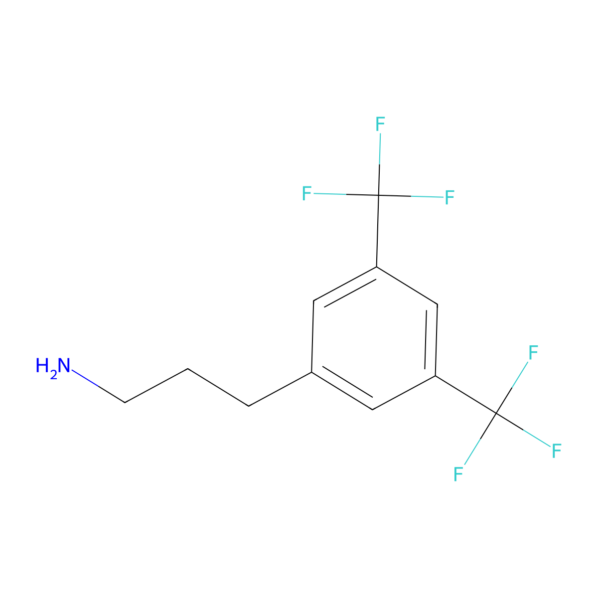 3-(3,5-Bis-trifluoromethyl-phenyl)-propylamine molecular structure, CAS 181772-12-3