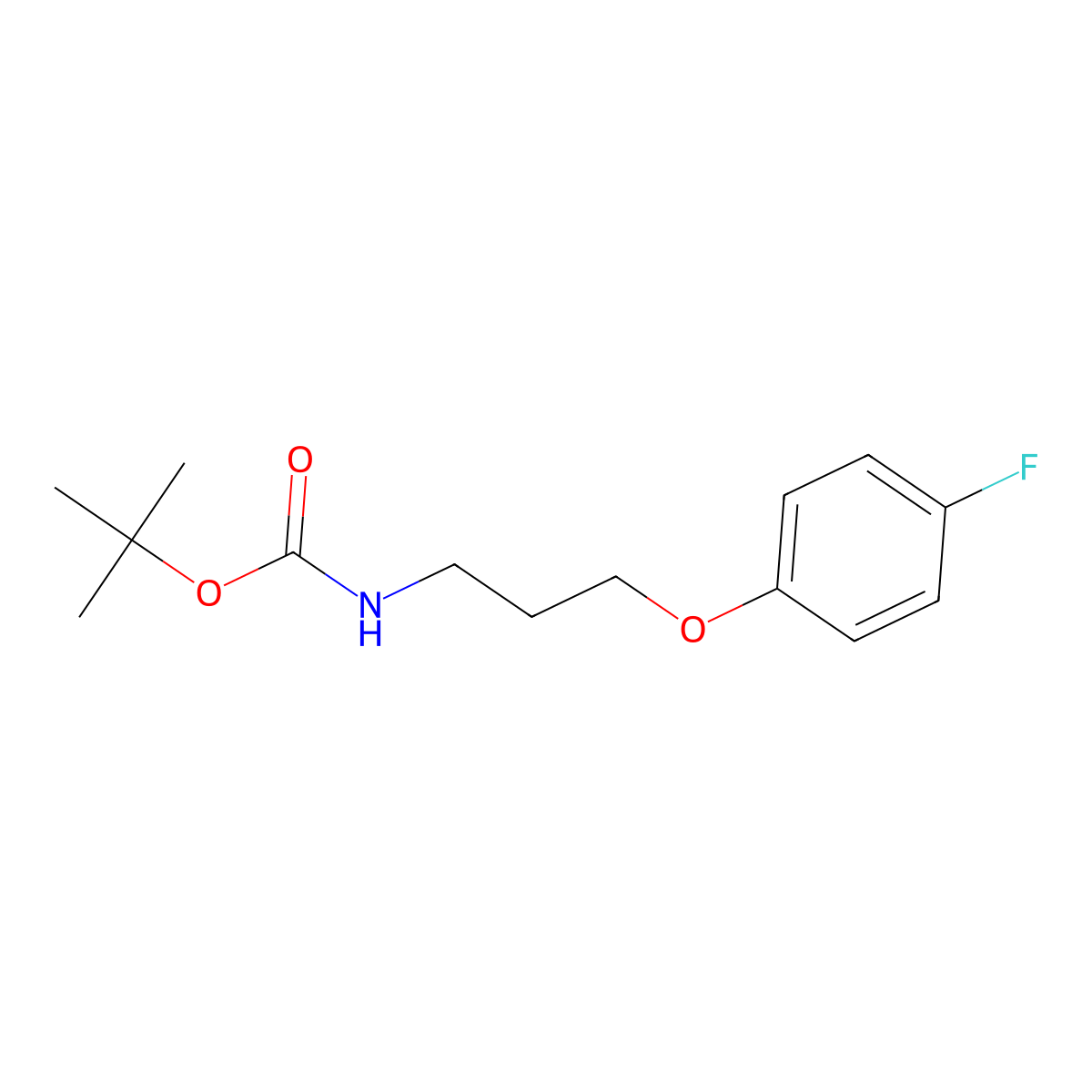 tert-Butyl N-[3-(4-fluorophenoxy)propyl]carbamate molecular structure, CAS 1817727-35-7