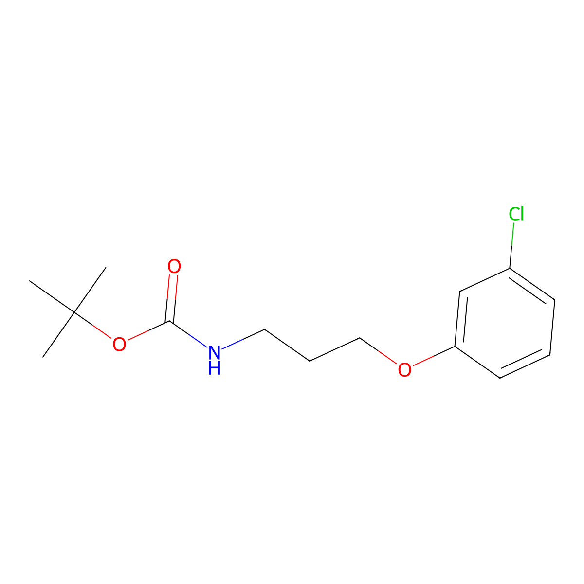 N-Boc-3-(3-chlorophenoxy)-1-propylamine molecular structure, CAS 1817727-39-1