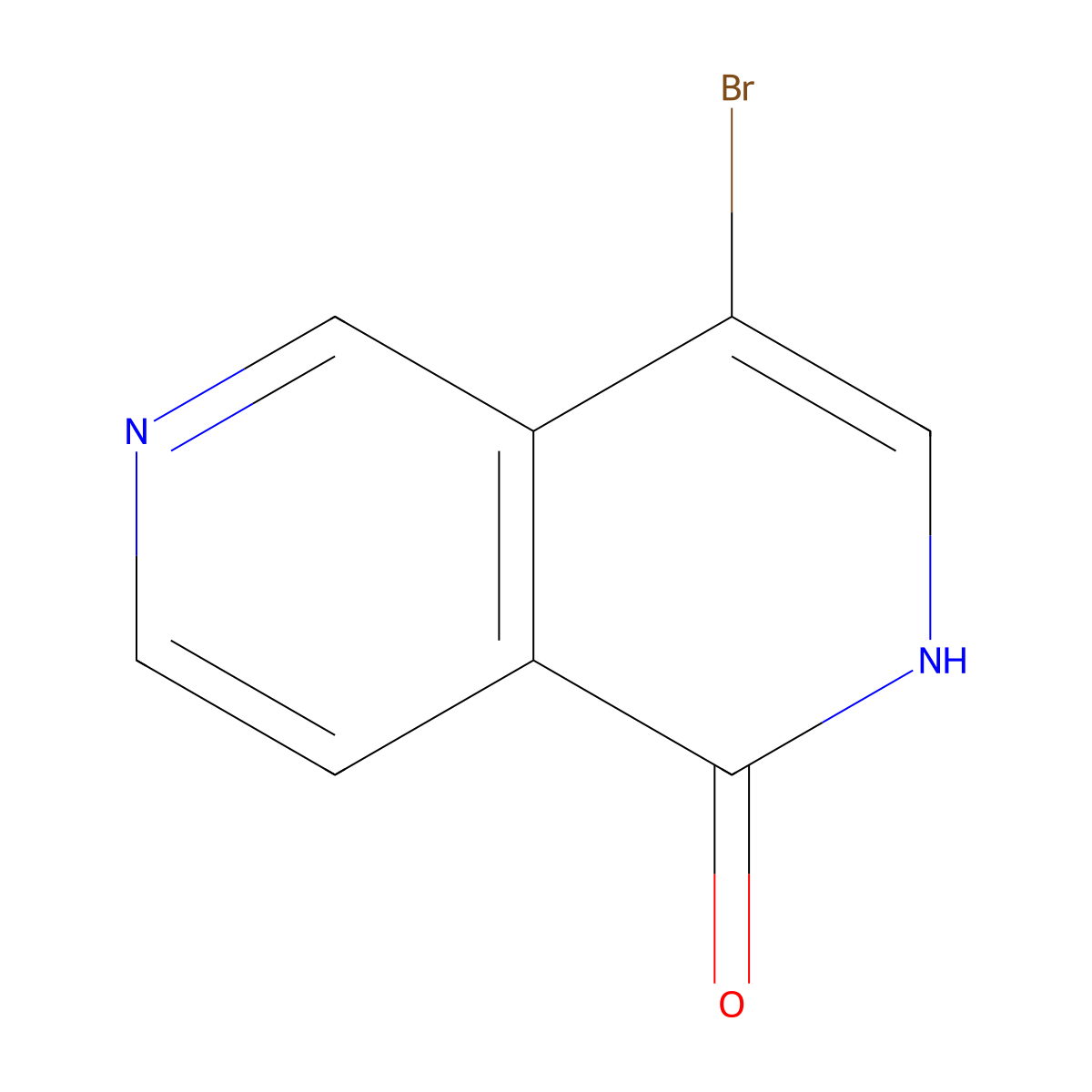4-Bromo-2,6-naphthyridin-1-ol molecular structure, CAS 1817727-42-6