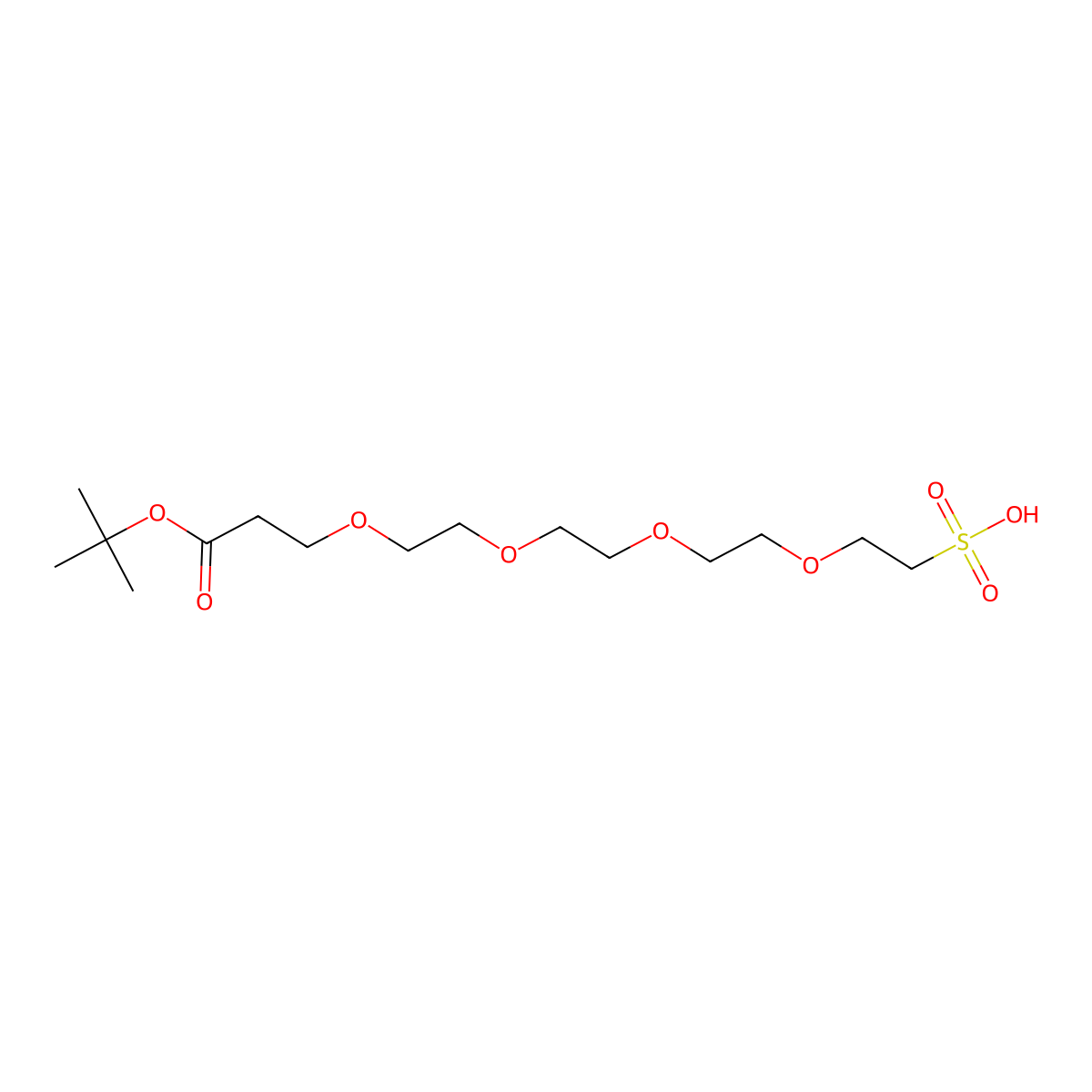 t-Butoxycarbonyl-PEG4-sulfonic acid molecular structure, CAS 1817735-26-4
