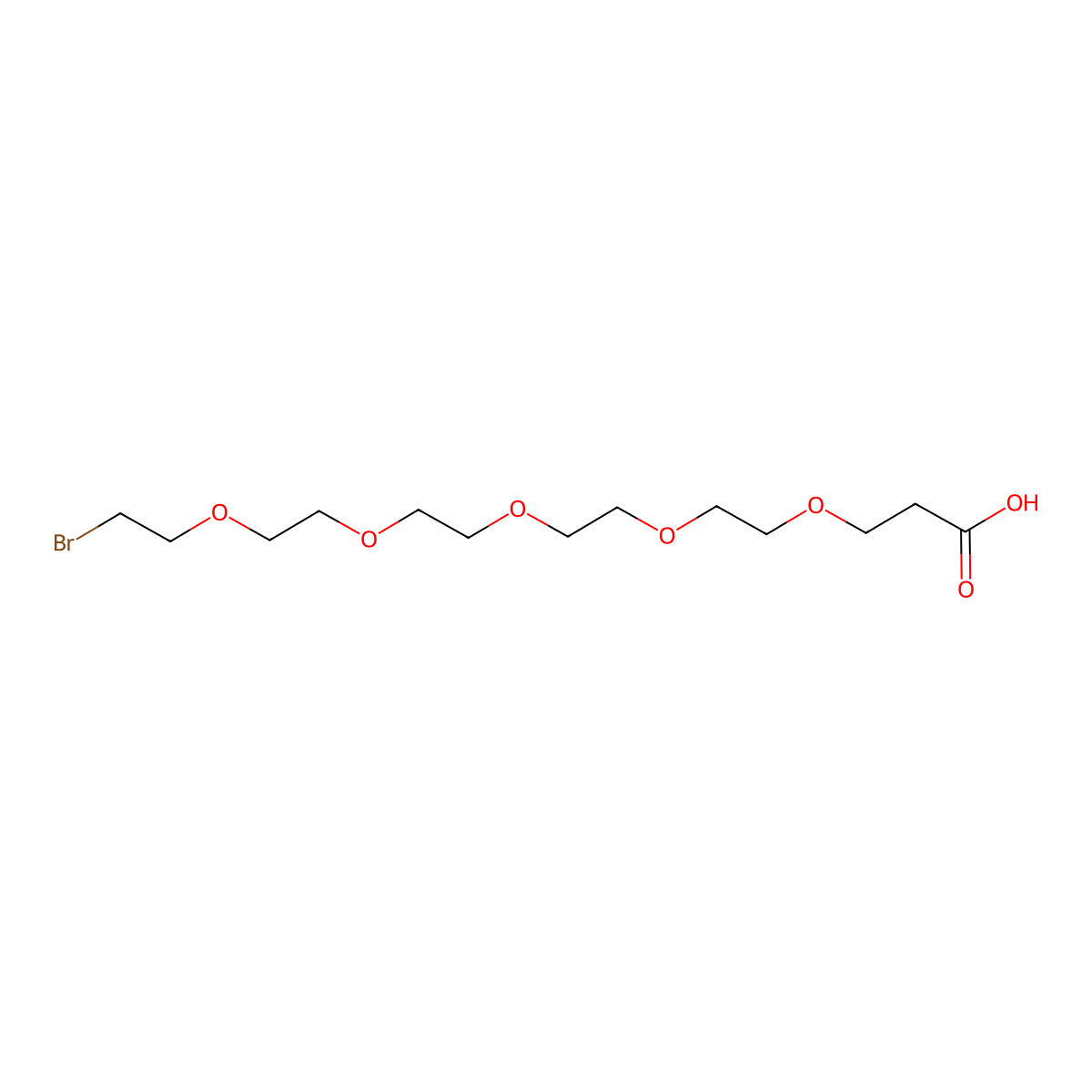 Bromo-PEG5-acid molecular structure, CAS 1817735-27-5