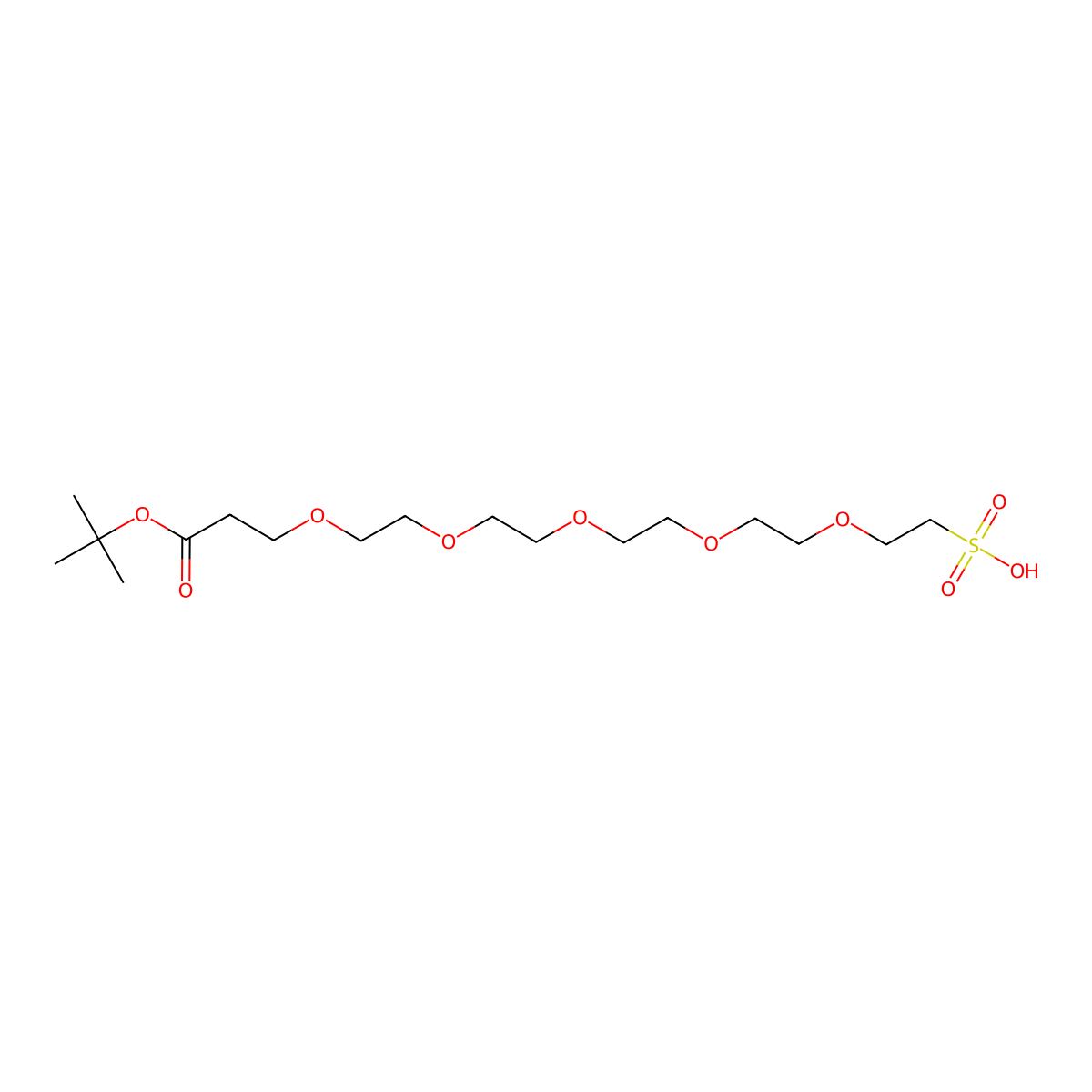 t-Butoxycarbonyl-PEG5-sulfonic acid molecular structure, CAS 1817735-28-6