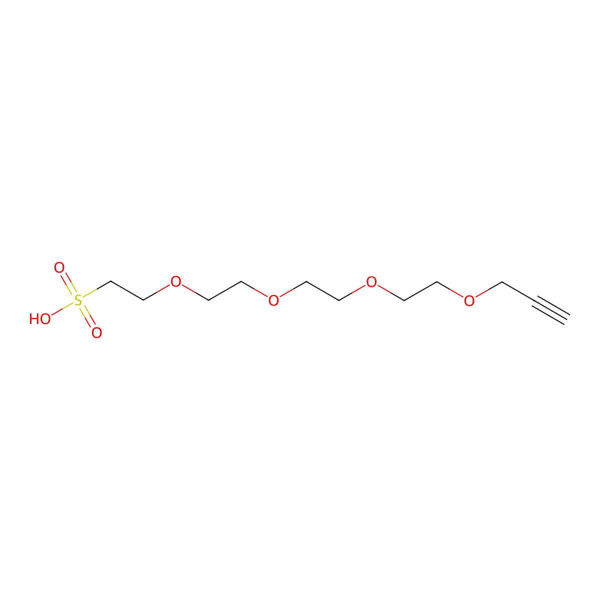 Propargyl-PEG4-sulfonic acid molecular structure, CAS 1817735-29-7