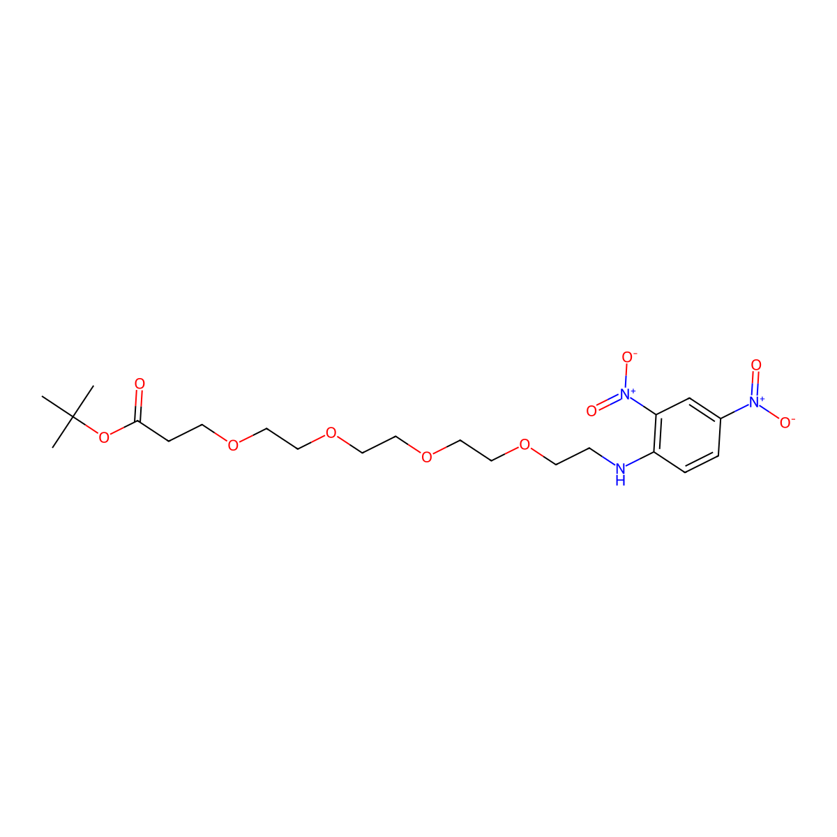 DNP-PEG4-t-butyl ester molecular structure, CAS 1817735-31-1