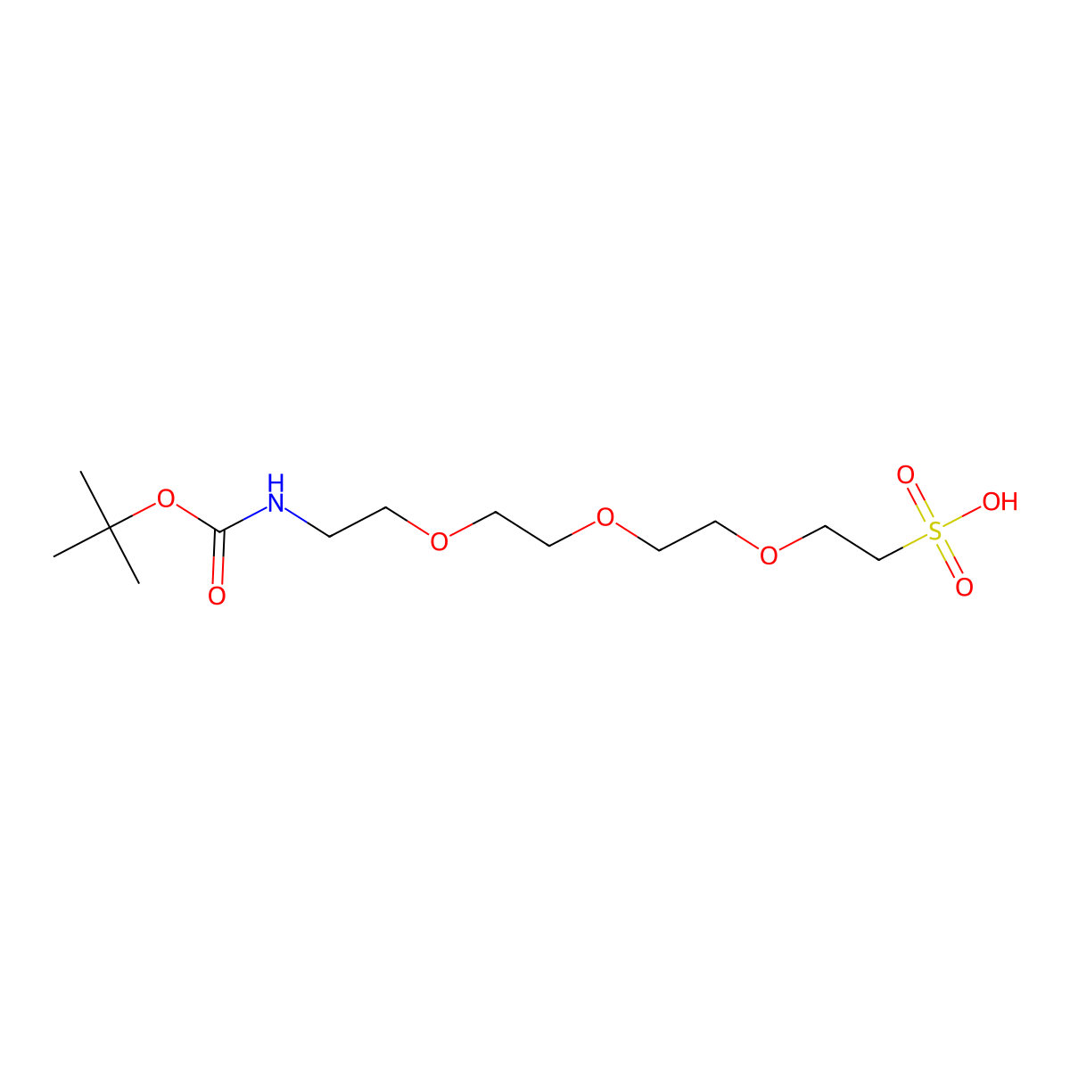 t-Boc-N-amido-PEG3-sulfonic acid molecular structure, CAS 1817735-32-2