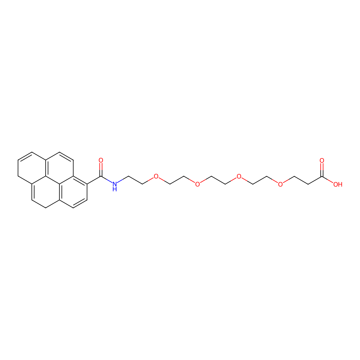 Pyrene-PEG4-acid molecular structure, CAS 1817735-34-4