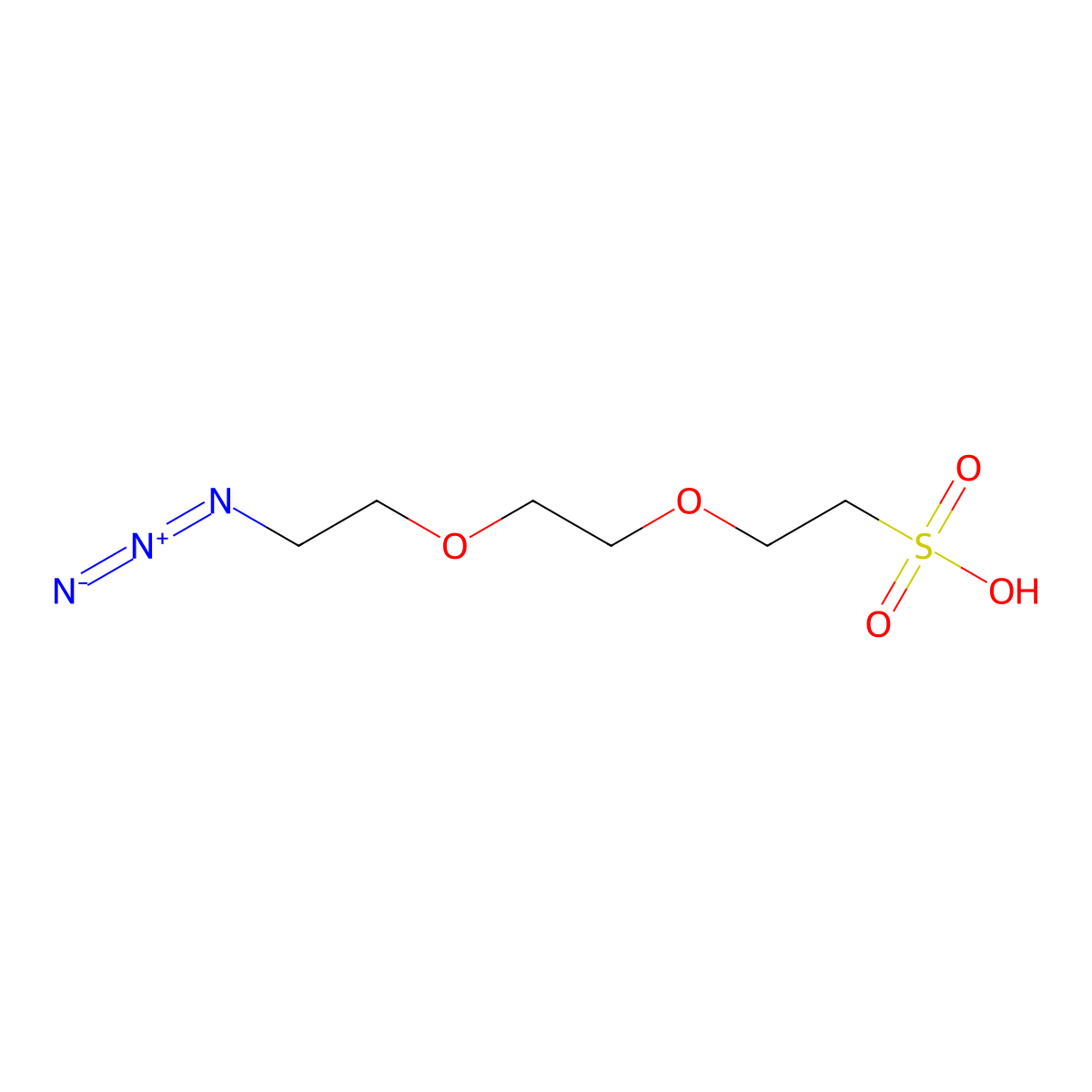Azido-PEG2-sulfonic acid molecular structure, CAS 1817735-39-9