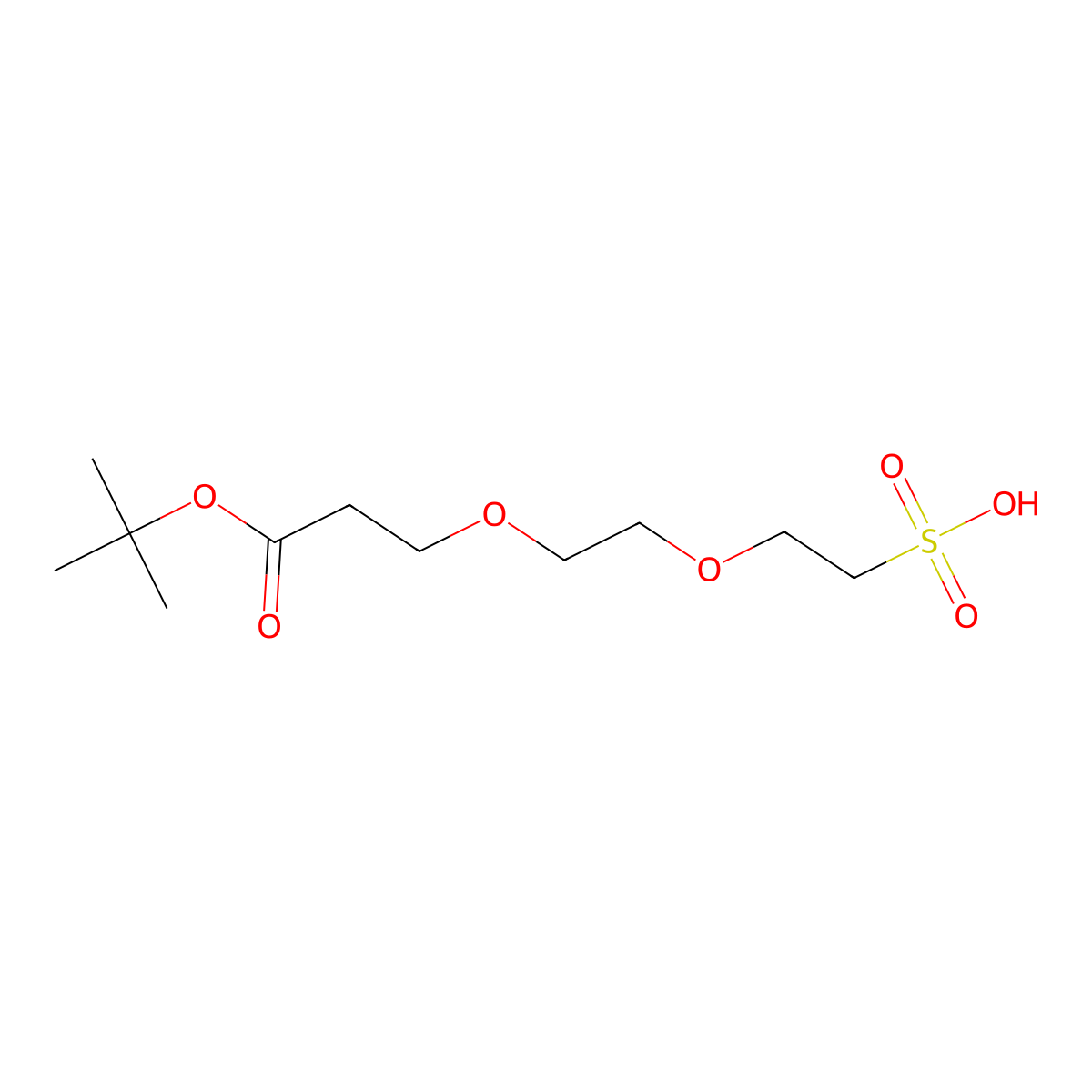 t-Butoxycarbonyl-PEG2-sulfonic acid molecular structure, CAS 1817735-40-2