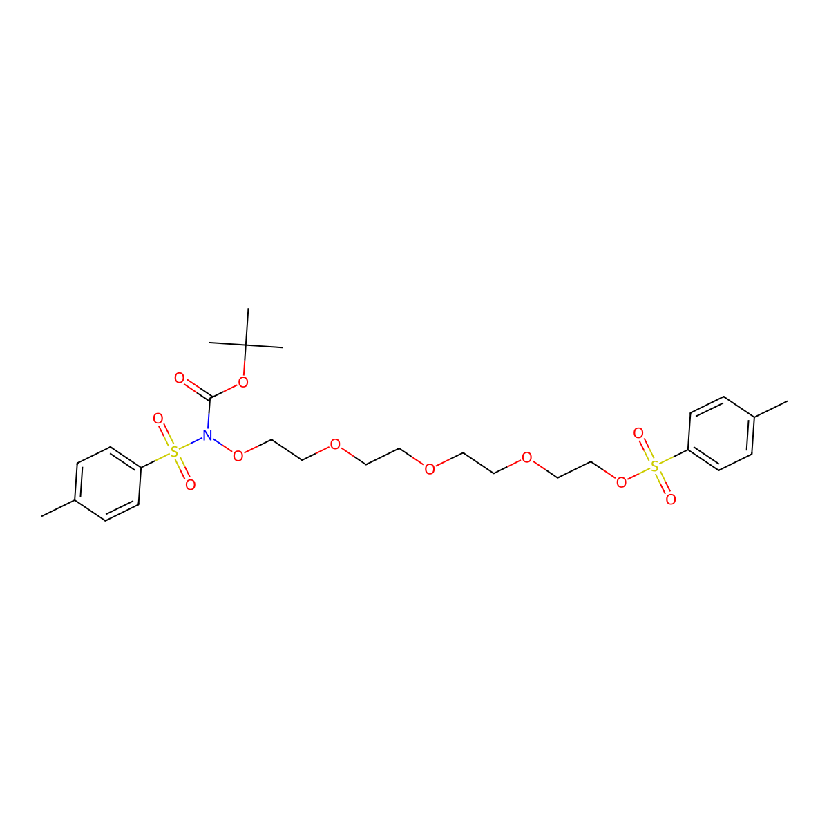 N-Tos-N-(t-butoxycarbonyl)-aminoxy-PEG4-Tos molecular structure, CAS 1817735-42-4