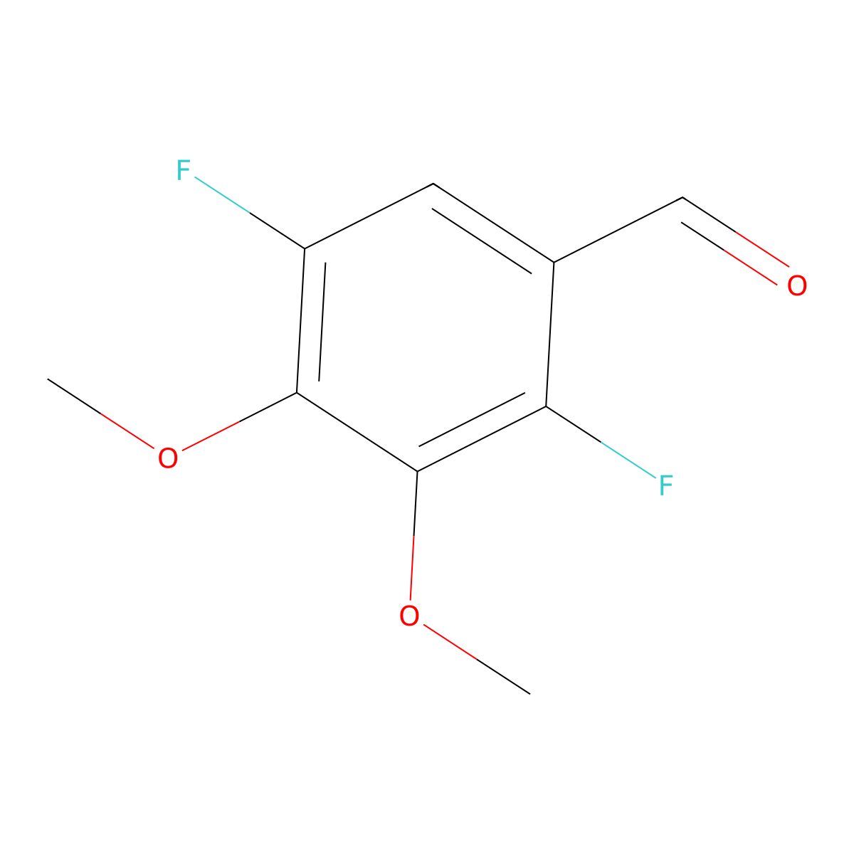 2,5-Difluoro-3,4-dimethoxybenzaldehyde molecular structure, CAS 181776-02-3